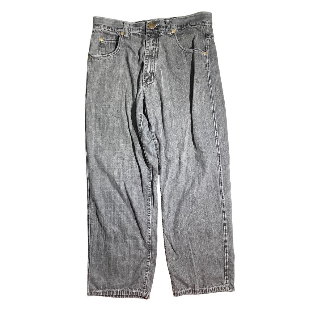 Rock Revival Gray Baggy Jeans Men’s 38W 32L — Streetwear, Relaxed, Y2K